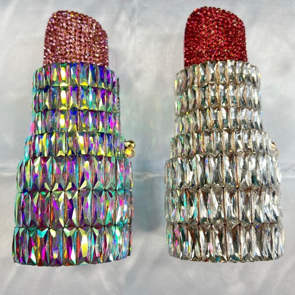 Lip Stick Crystal Handbag